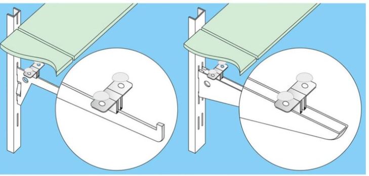 Shelf Locators Stainless Steel (Pack Of 6)