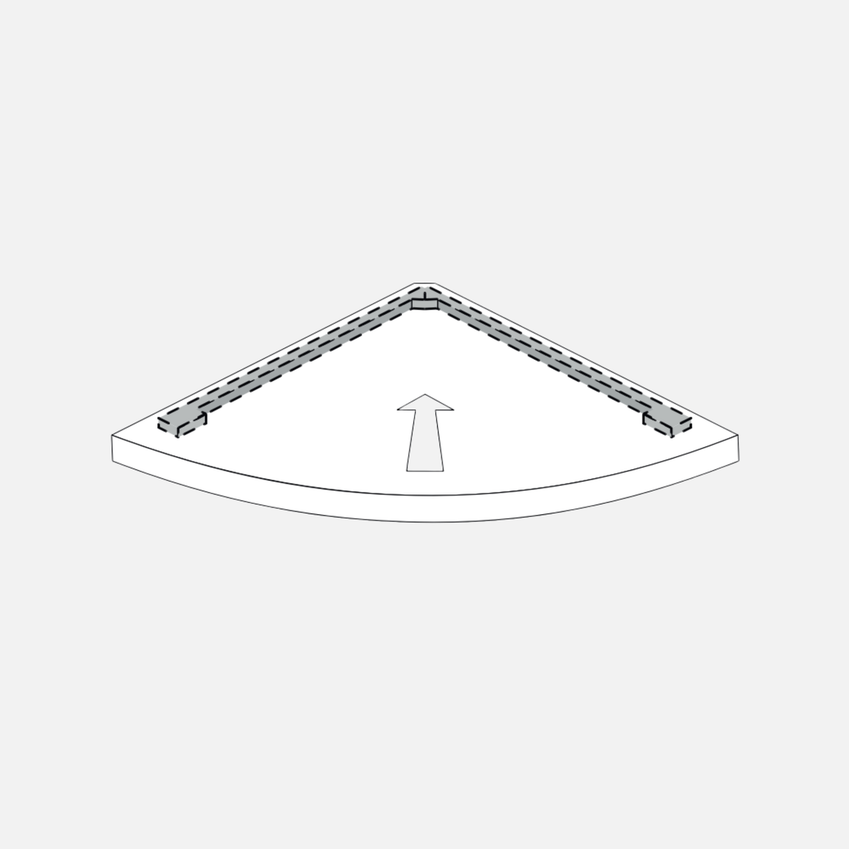 Corner Floating Shelf Bracket 380x380x11mm