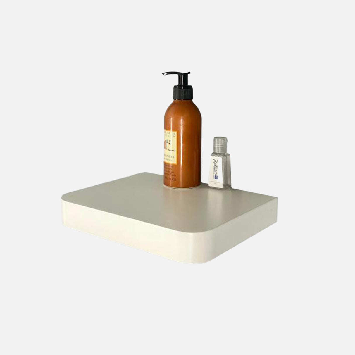 Rounded Corners Floating Shelf Matte White 250x200x38mm