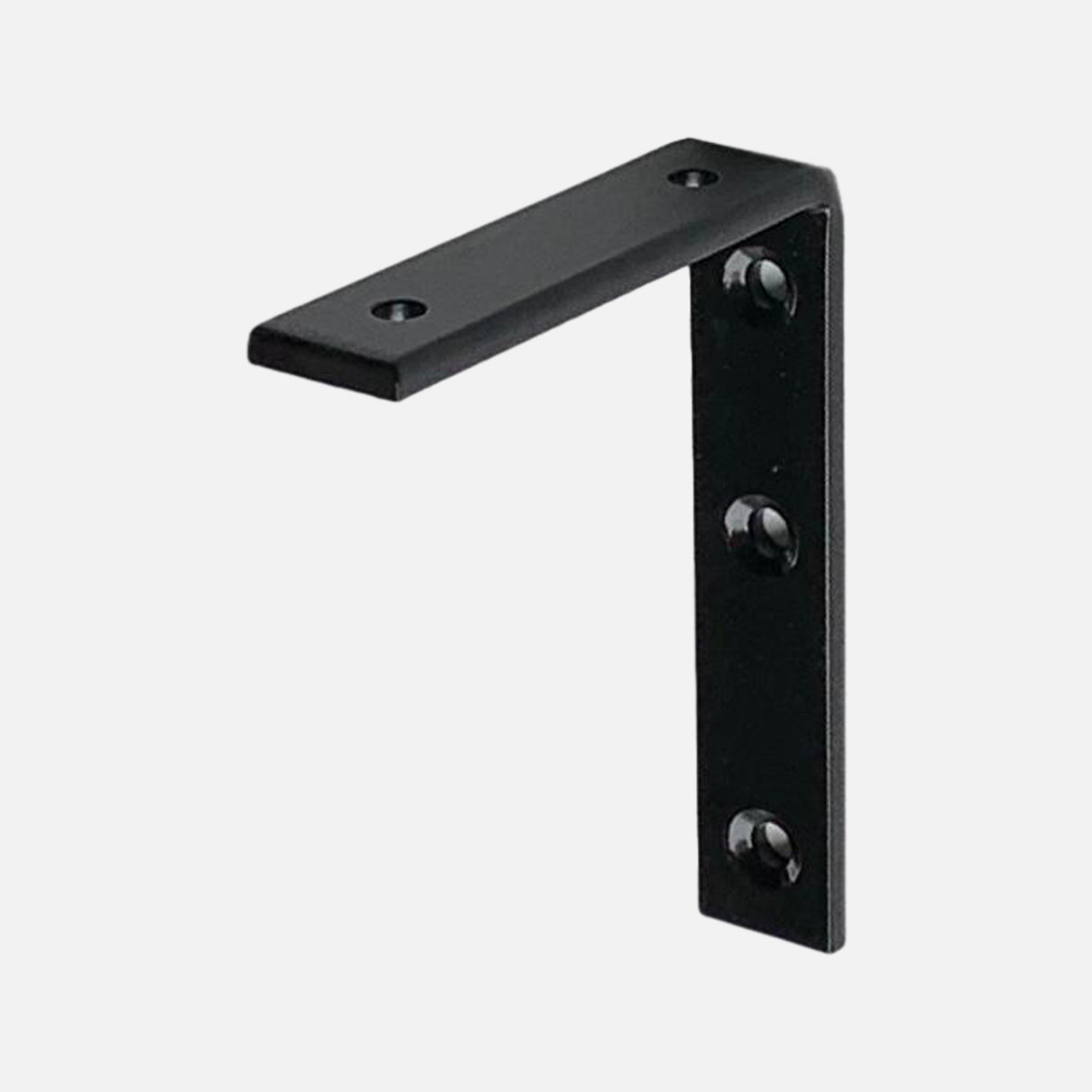 Strong Steel Shelf Bracket Matte Black 100x125x25mm