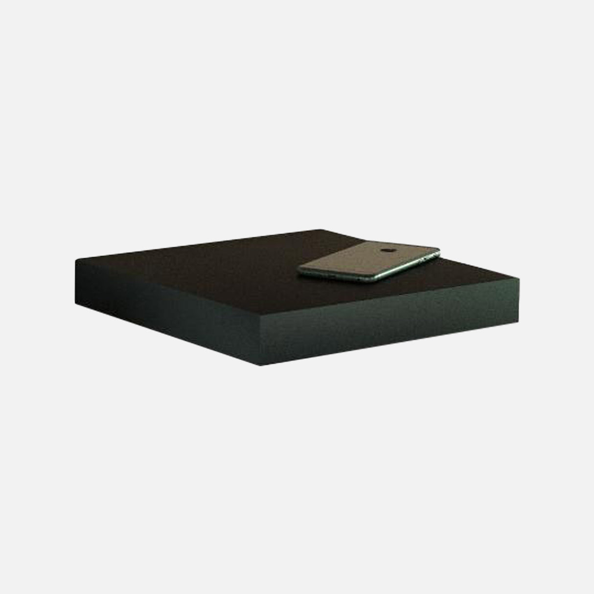 Matte Black Floating Shelf 250x250x38mm