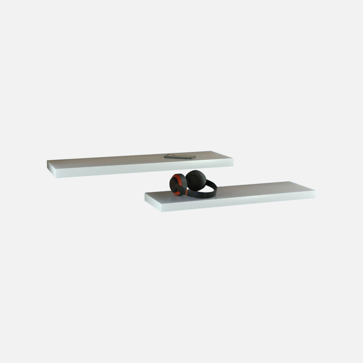 Floating Shelves Matte White 800x250x38mm (Double Deal)