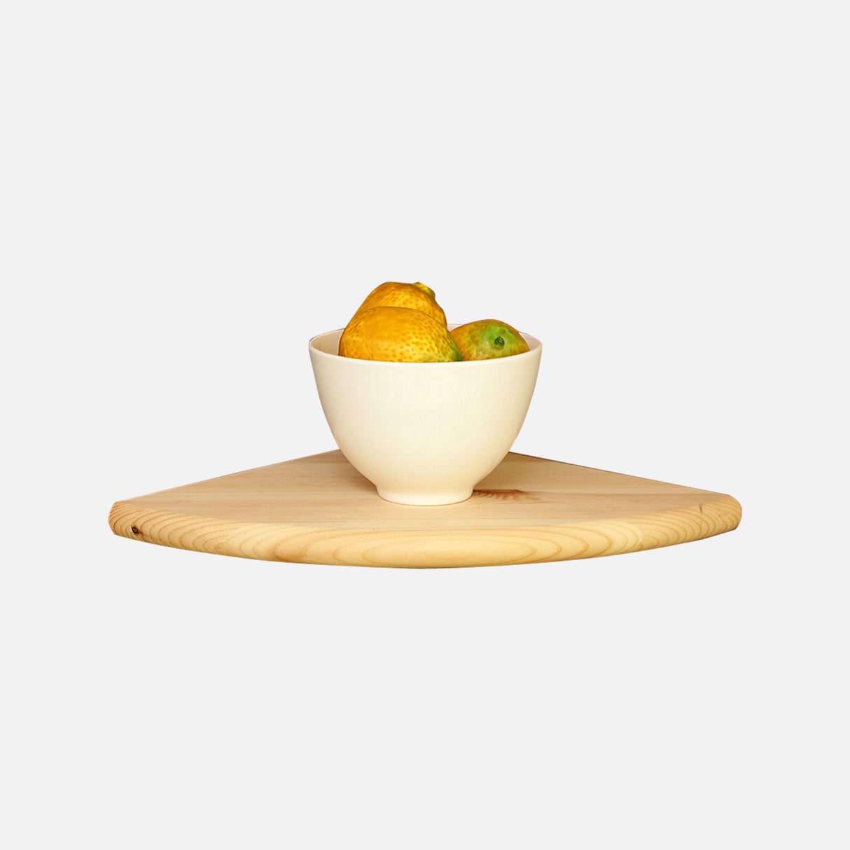 European Made Floating Corner Shelf Raw Pine 300x300x22mm