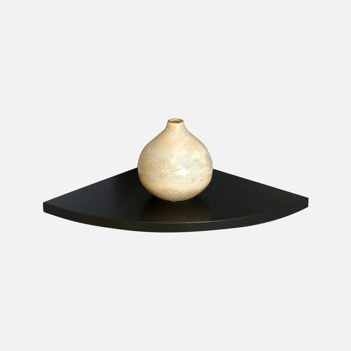 European Made Corner Shelf Black 400x400x22mm