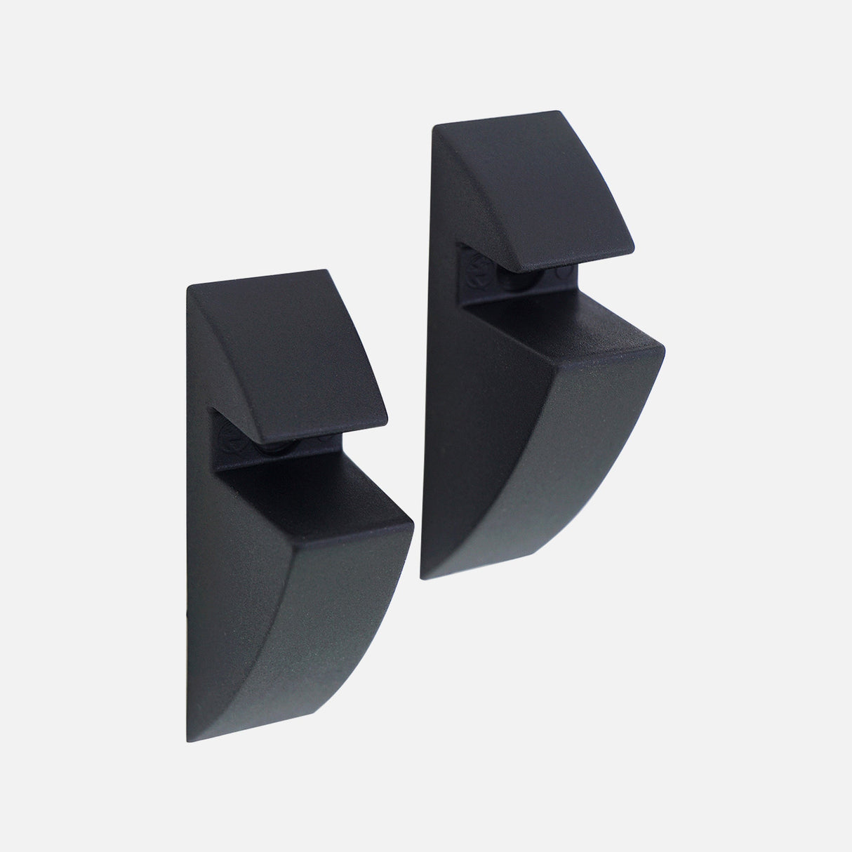 Glass Shelf Clips Matte Black 8mm (Pair)