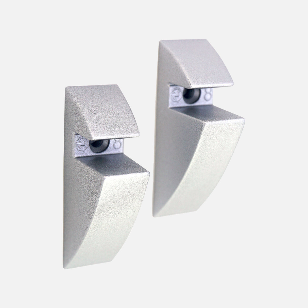 Glass Shelf Clips Silver 8mm (Pair)