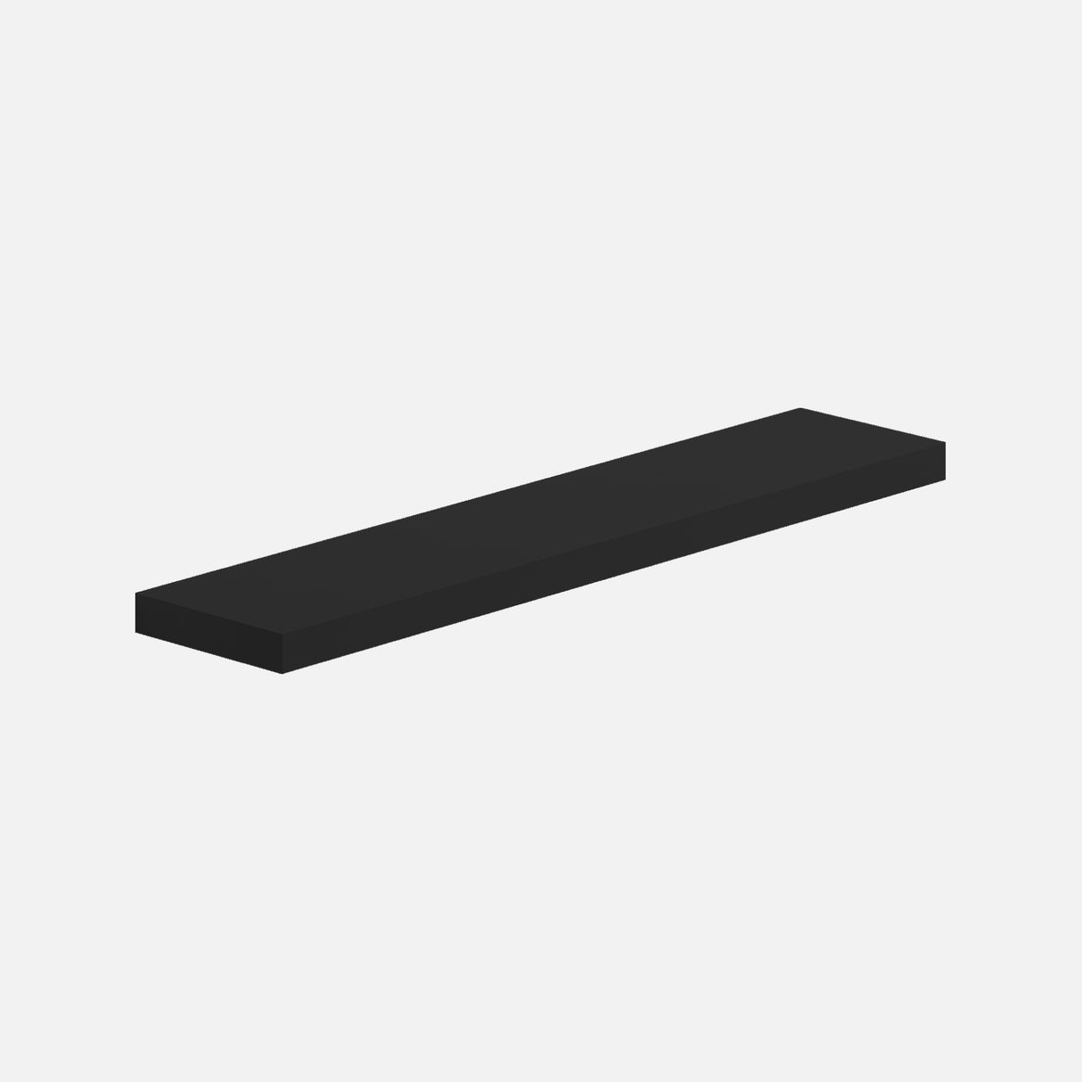Floating Shelf Matte Black 1200x250x50mm