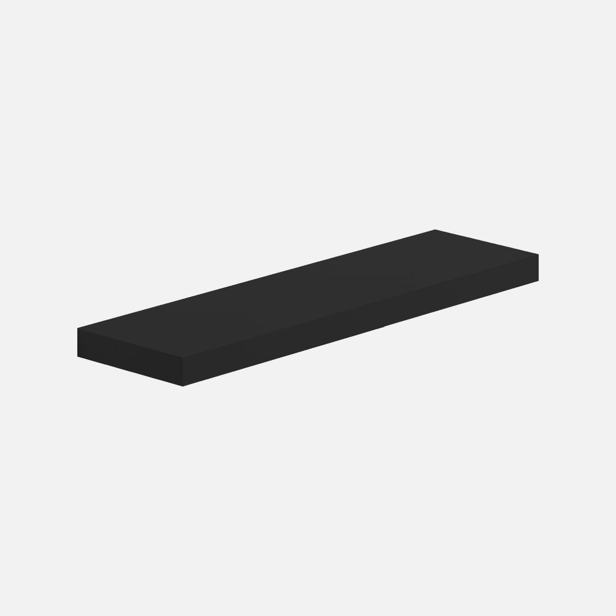 Floating Shelf Matte Black 900x250x50mm