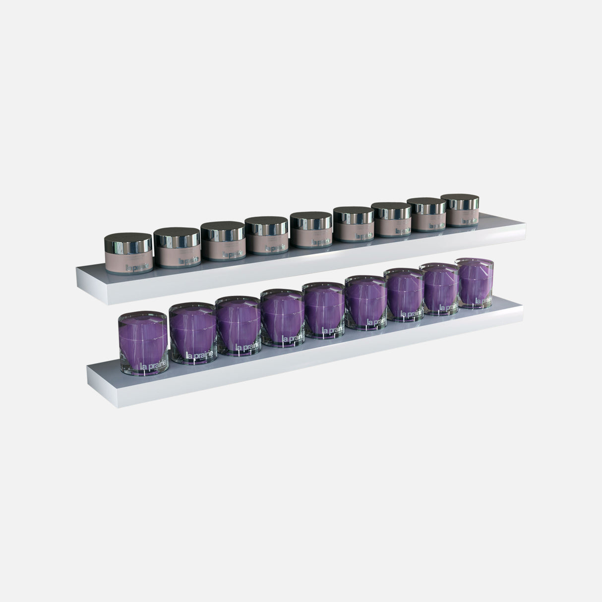 Gloss White Floating Shelves 1000x150x38mm (Double Deal)