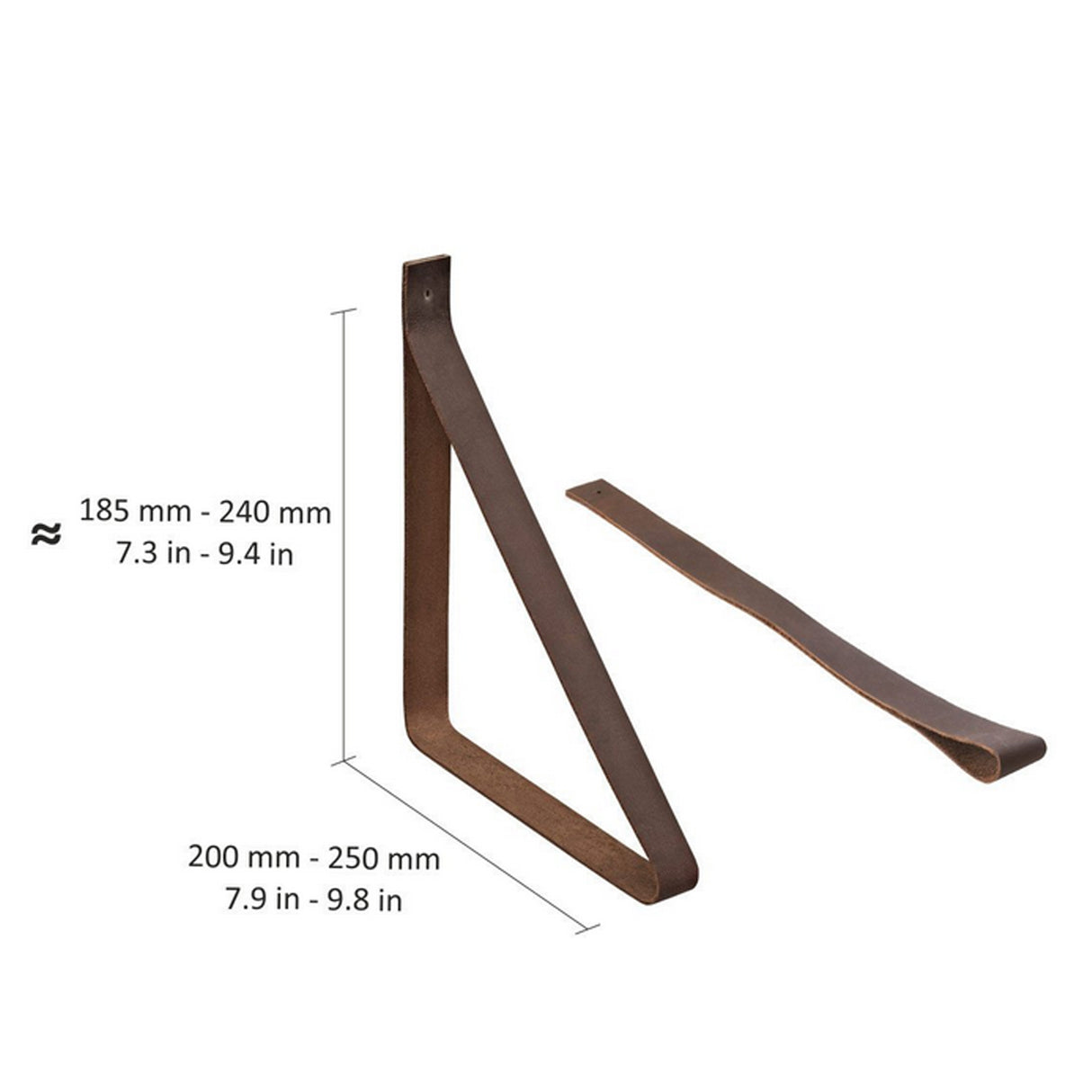 Leather Loop Brackets 200-250mm (Pair)