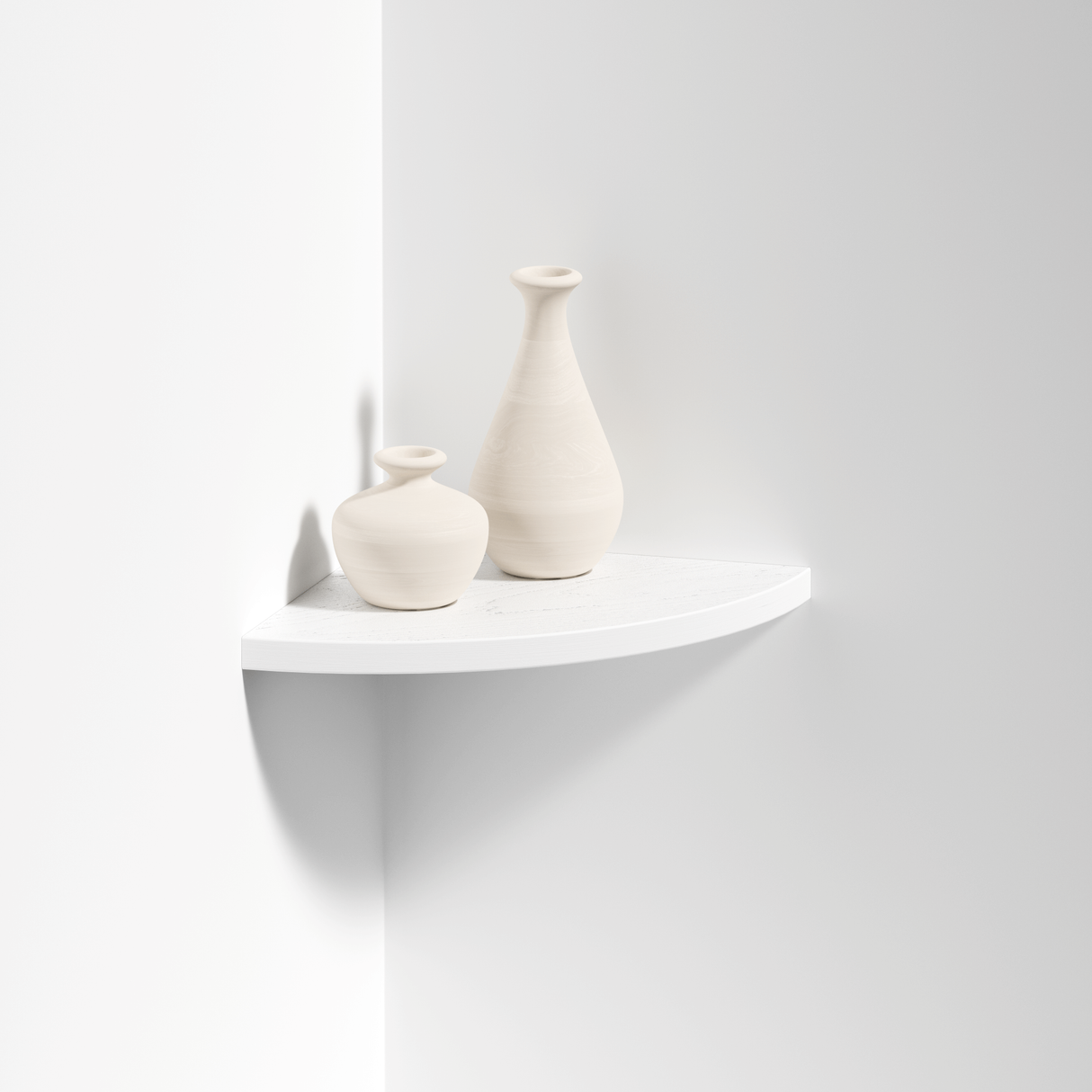 Floating Corner Shelf White 300x300x22mm