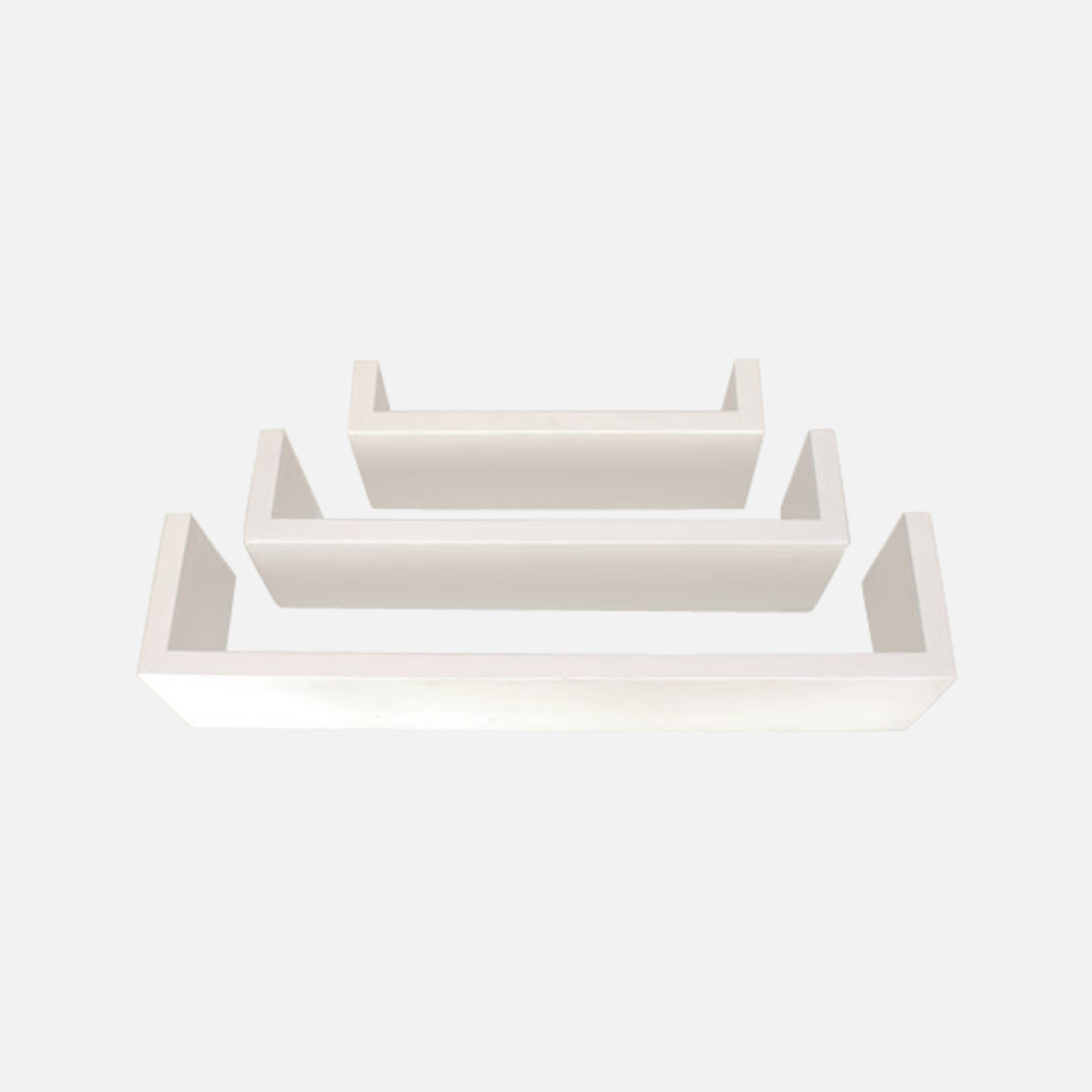 Tres U Shelf Matte White Shelves (Set Of 3)