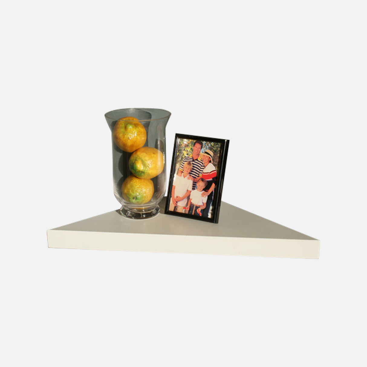 Corner Floating Shelf Matte White 350x350x38mm
