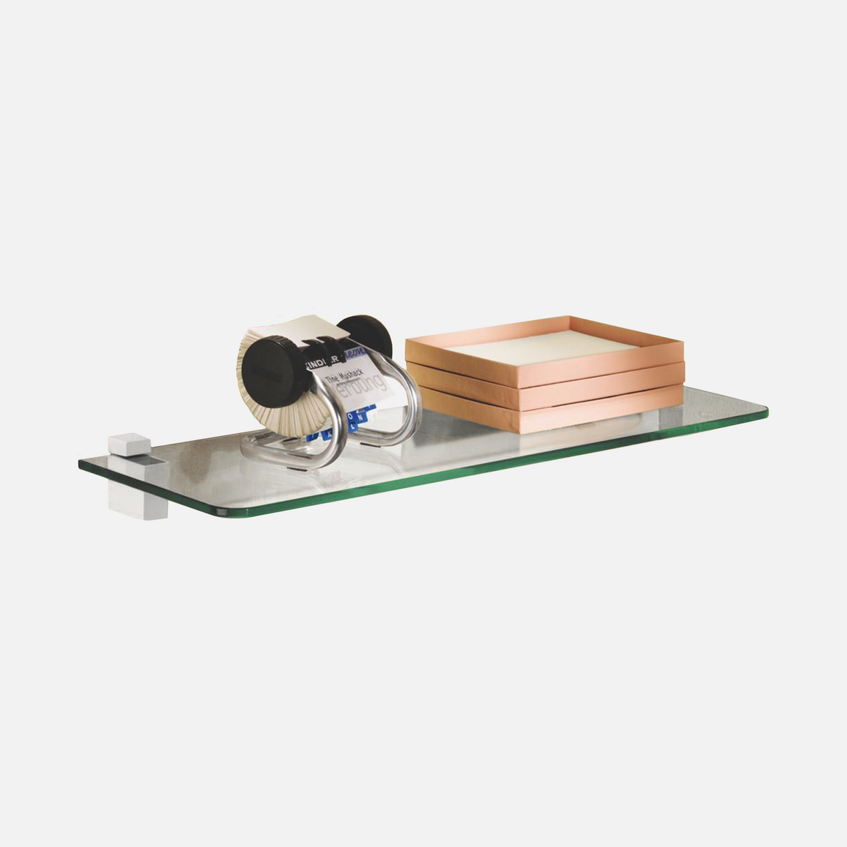 Glass Shelf Kit White Quadro 600x200x8mm
