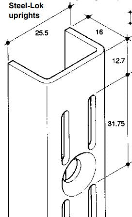 Twintrack 32mm Pitch Bracket White 27cm