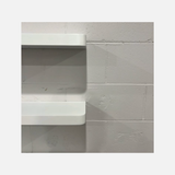 Rounded Corners Floating Shelf Matte White 600x200x38mm