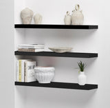 Floating Shelf Matte Black 1200x250x50mm (Triple Deal)