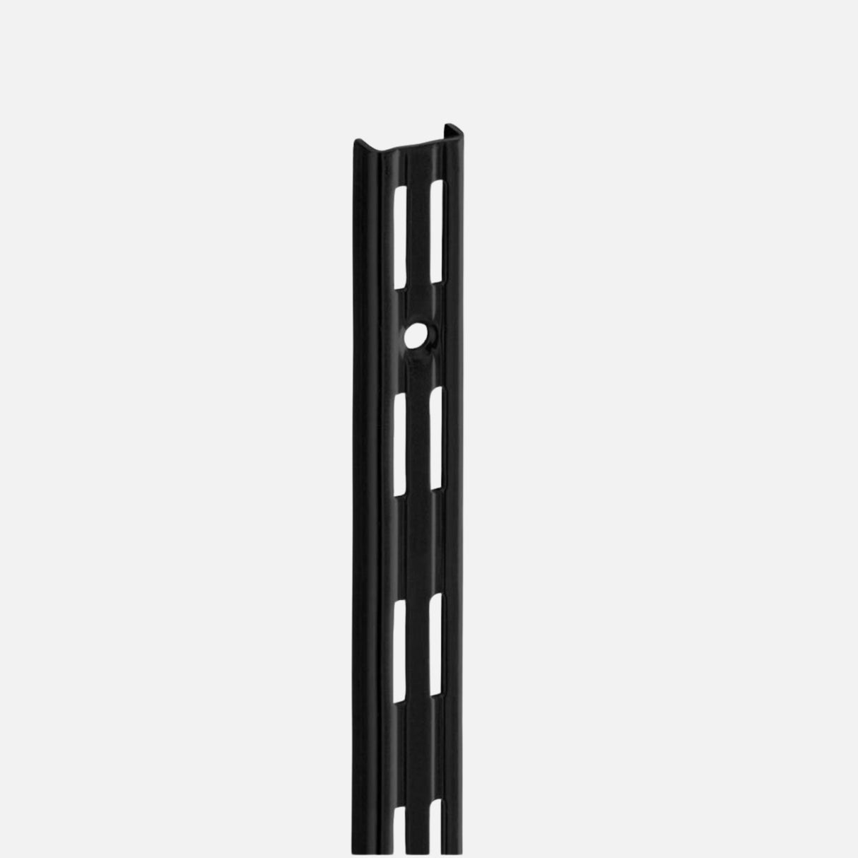 Black Double Slot 50mm Pitch Wall Strips 1495mm