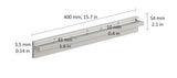 Glass Shelf Slot Kit Clear 400x200x10mm