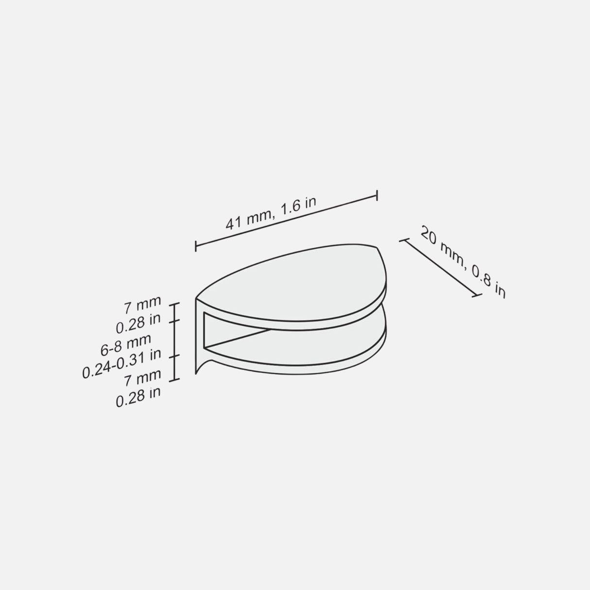 Flic Glass Clips Chrome (Pair)