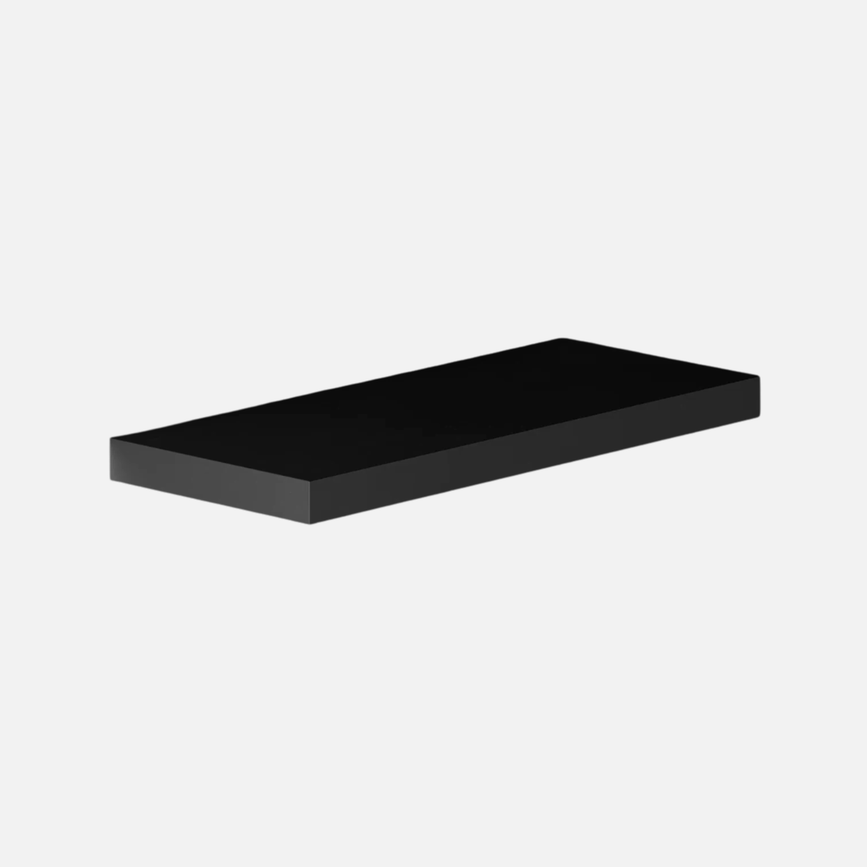 Matte Black Floating Shelf 600x250x38mm