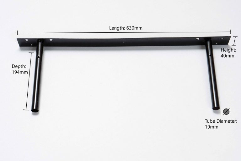 Floating Shelf Matte Black 1200x250x50mm (Triple Deal)