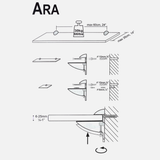 Ara Anthracite Clip Brackets (Pair)