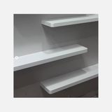 Rounded Corners Floating Shelf Matte White 600x200x38mm