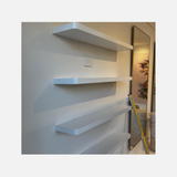 Rounded Corners Floating Shelf Matte White 600x200x38mm