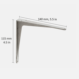 Strong Shelf Bracket Silver 140x115mm