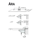 Ara Anthracite Clip Brackets (Pair)