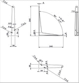 Strong Shelf Bracket Matte Black 290x240mm