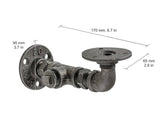 Pipe Brackets Rustic Gold 170x95mm