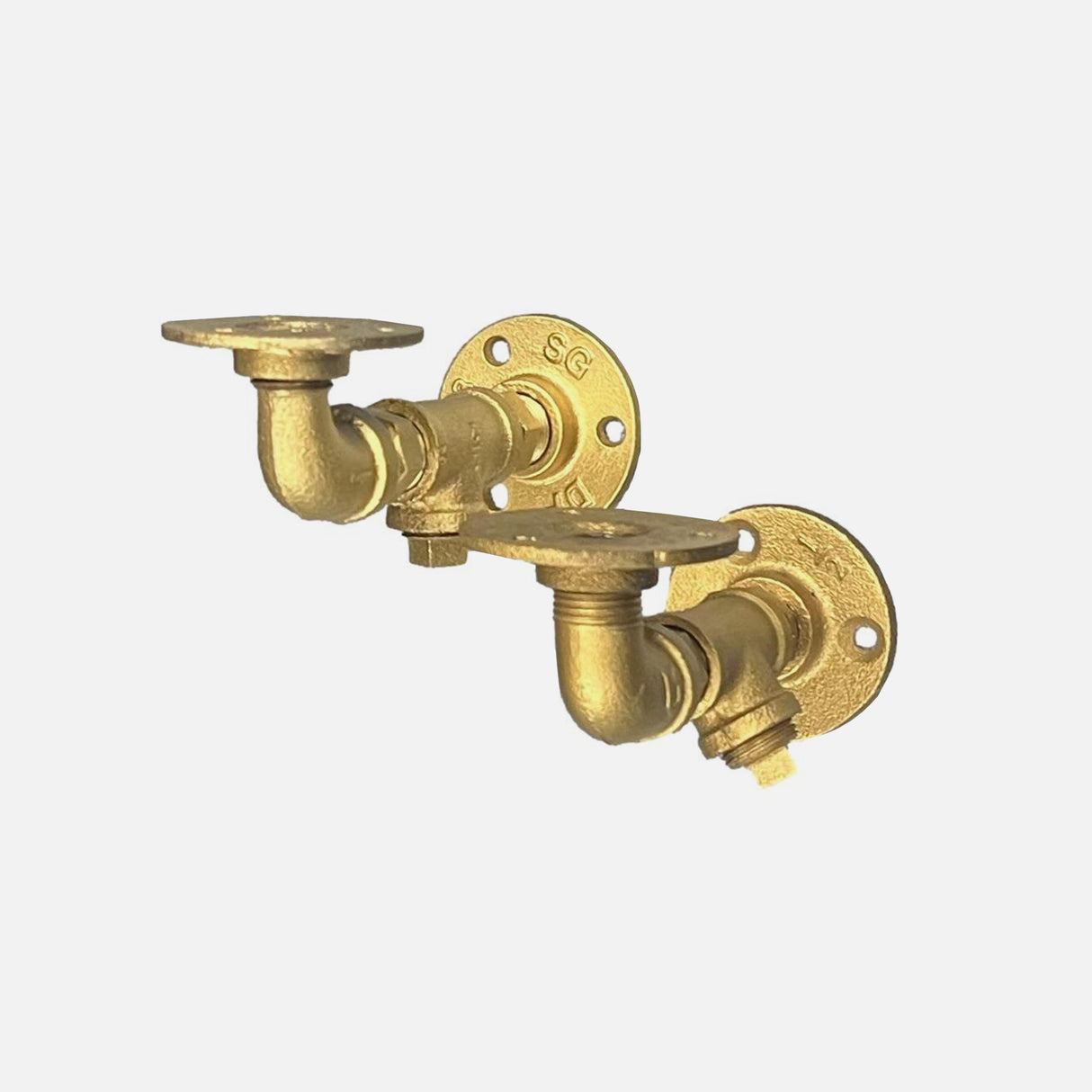Pipe Brackets Rustic Gold 170x95mm