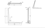 Big Strong Shelf Bracket Satin White 500x450mm