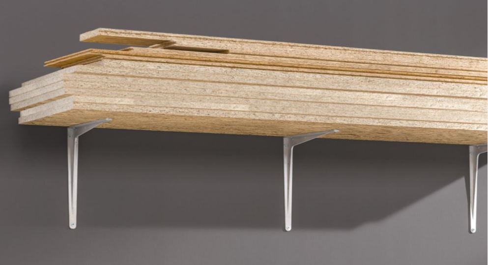 Strong Shelf Bracket Silver 400x350mm