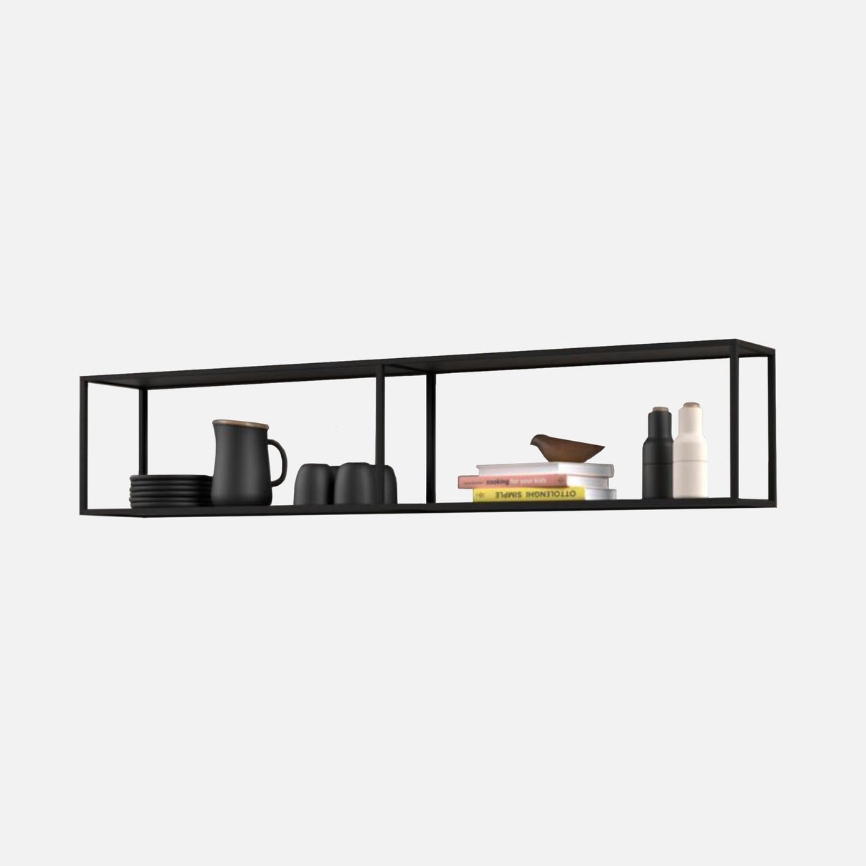LIUM XL 2x1 Wall Mounted Unit Ash Black/Black 1770x360x270mm
