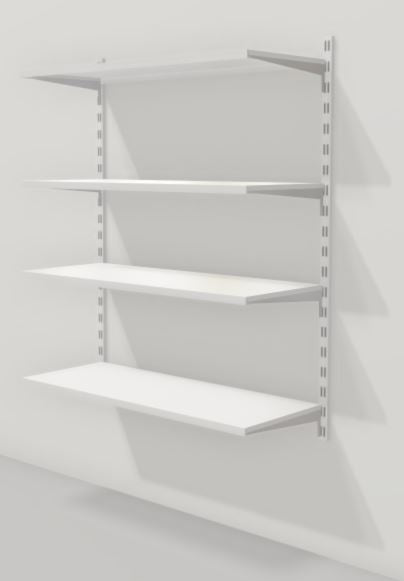 4 Steel Shelf Kit White 1000x800x320mm
