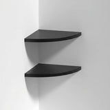 Floating Corner Shelves 300mm Black (Double Deal)