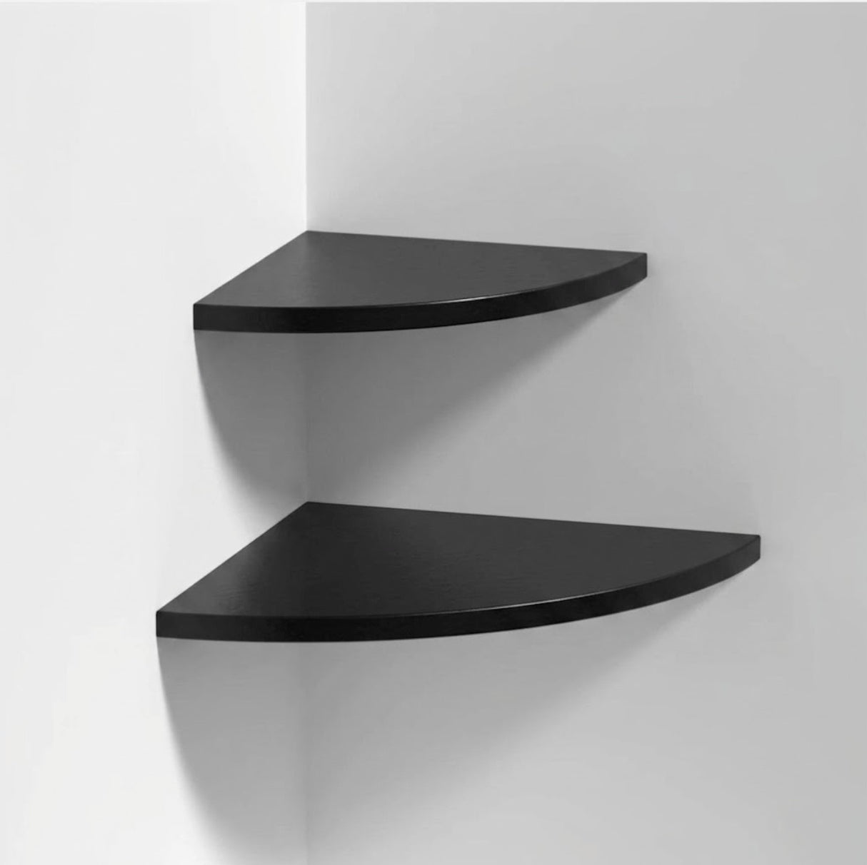 Floating Corner Shelves Black 300 & 400 (Double Deal)