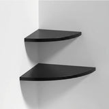 Floating Corner Shelves Black 300 & 400 (Double Deal)