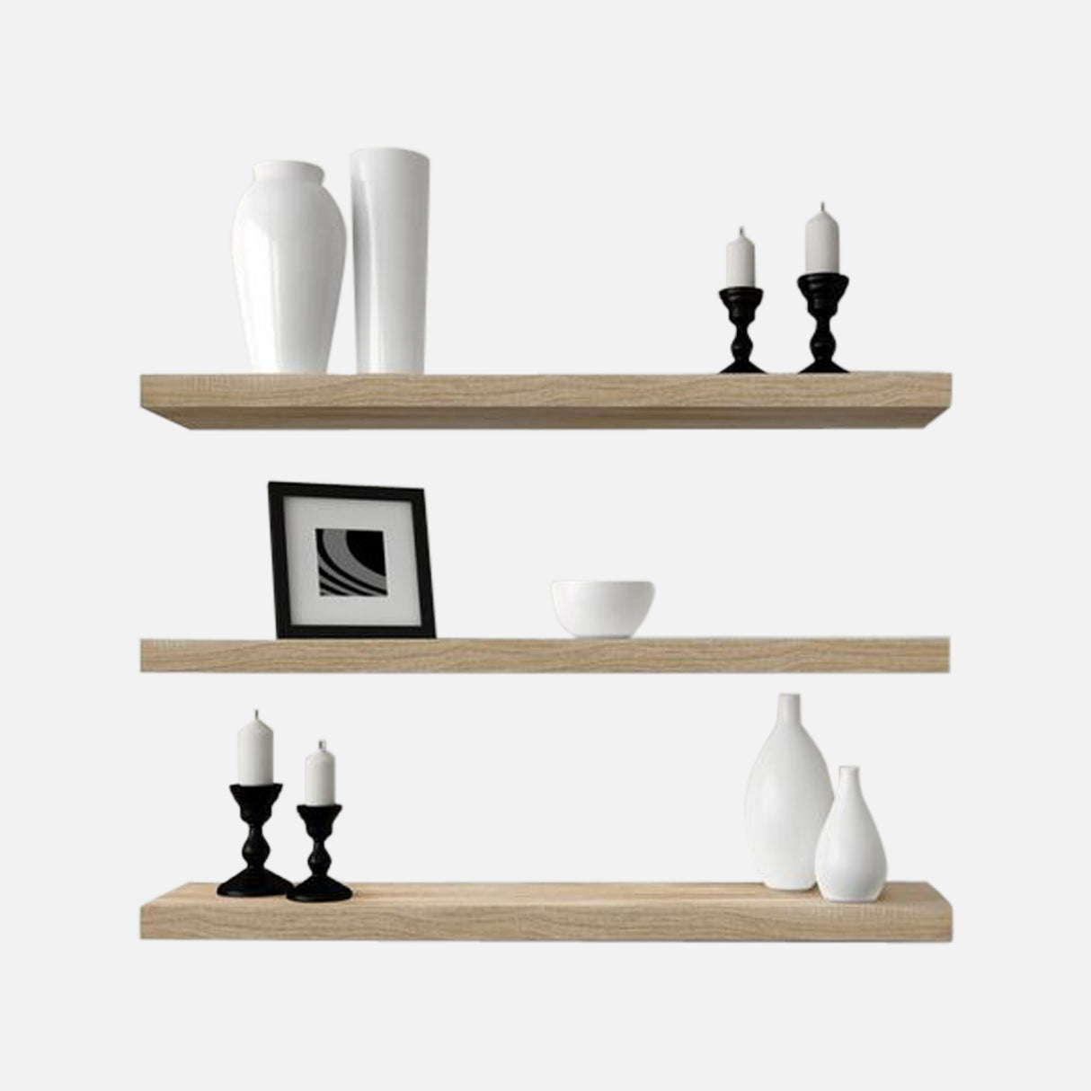 Floating Shelves Oak Veneer 1150 (Triple Deal)
