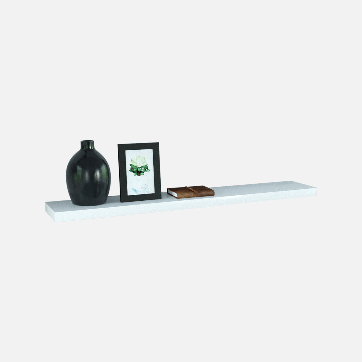 Gloss White Floating Shelf 1200x200x38mm