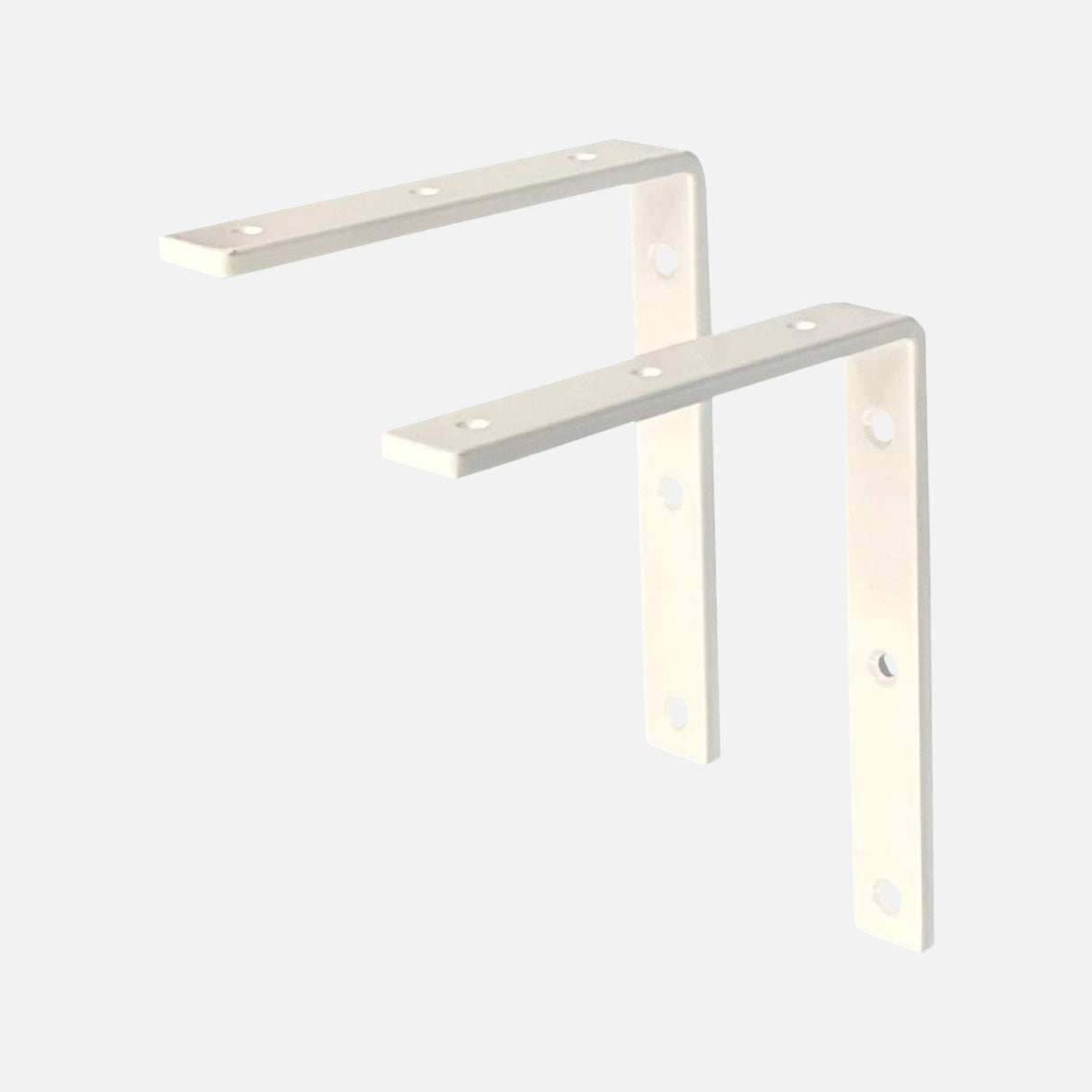 Strong Steel Shelf Bracket Matte White 150x175x25mm (Pair)