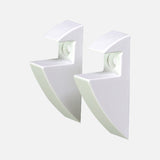 White 19mm Clip Brackets (Pair)
