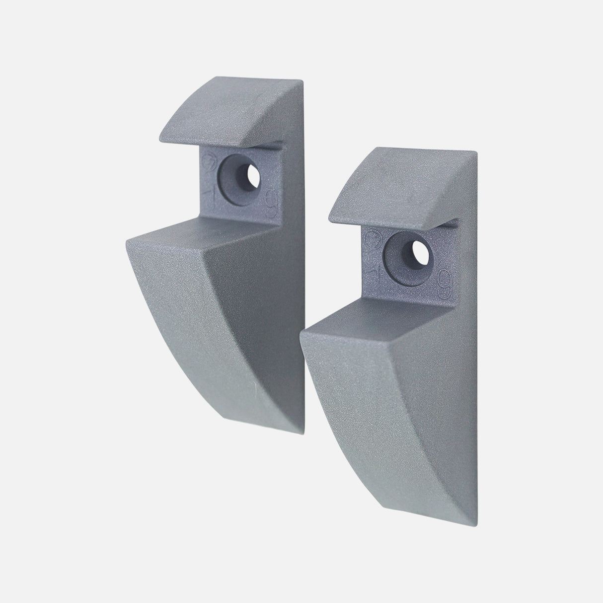 Grey 19mm Clip Brackets (Pair)