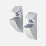 Matte Silver 19mm Clip Brackets (Pair)