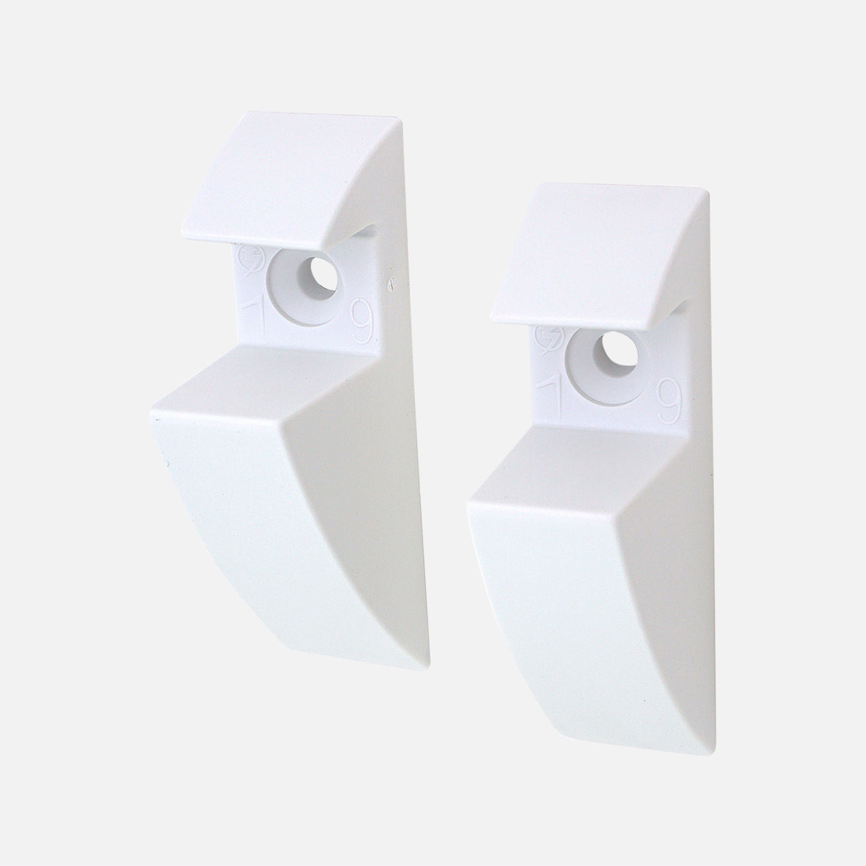 White 19mm Clip Brackets (Pair)