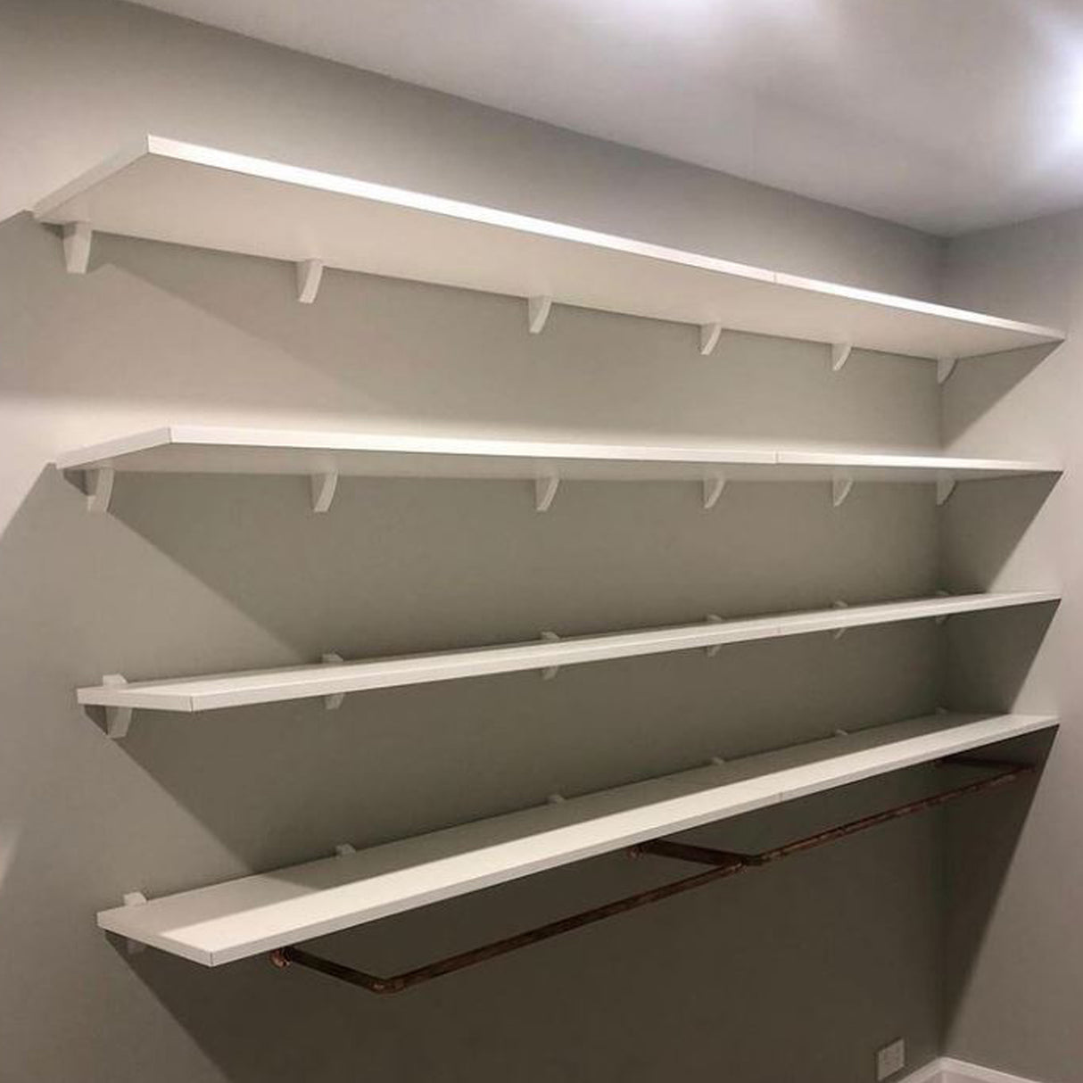 European Made Laminated Shelf White 1150x300x19mm