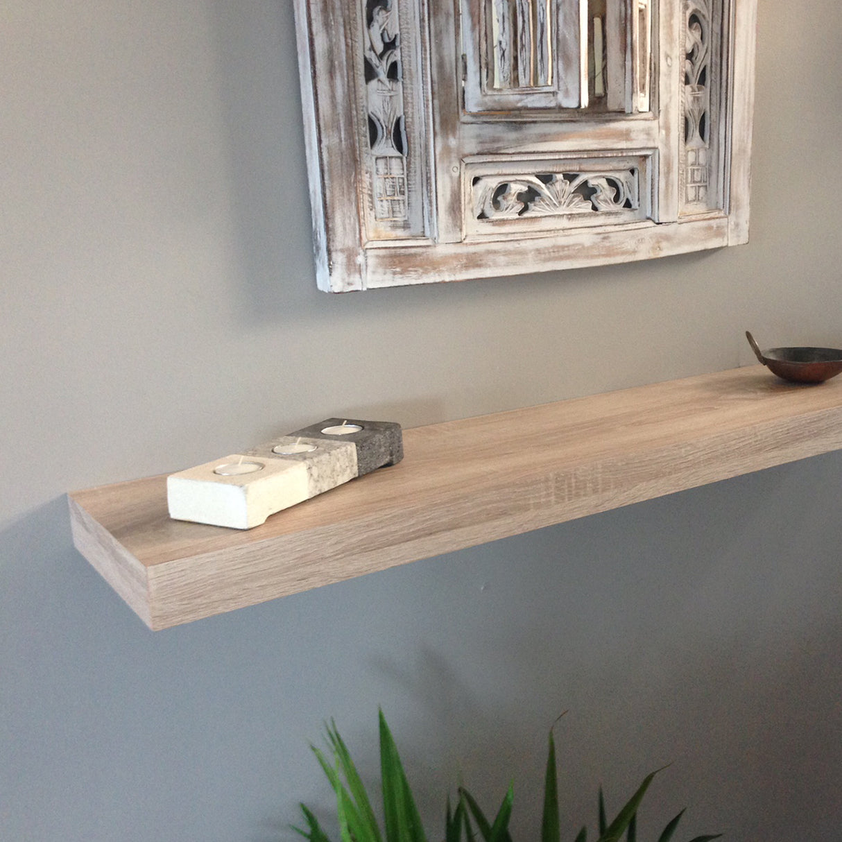 Floating Shelves Oak Veneer 1150 (Triple Deal)